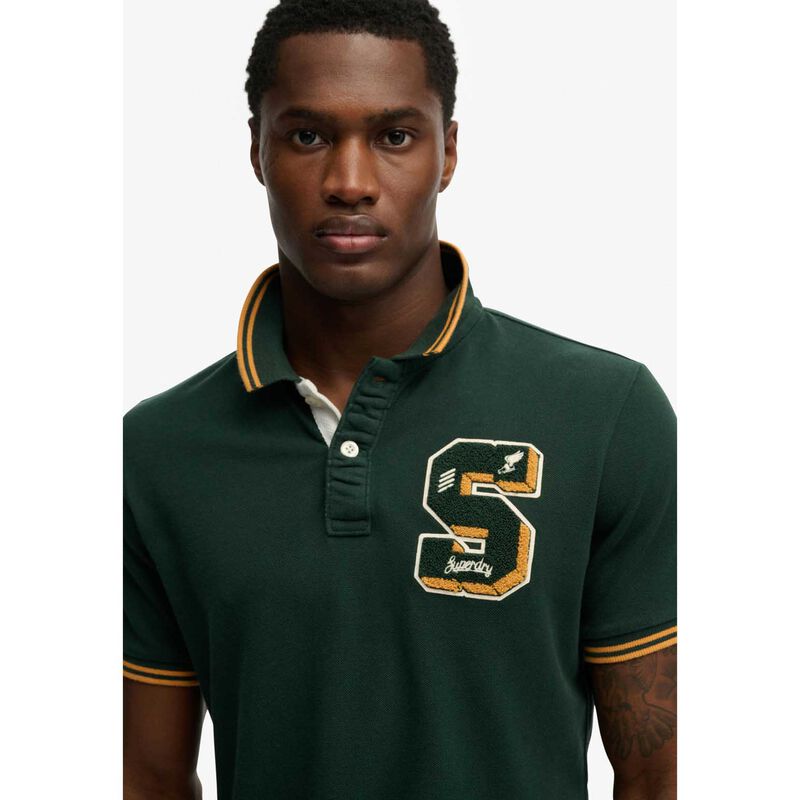 Superdry Vintage Athletic Patch Polo image number 2